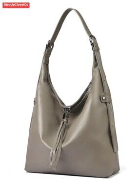Genuine Leather Hobo Bag Crossbody Shoulder Purse Slouchy Tote Handbag